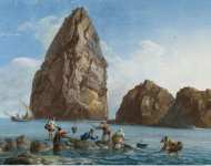 Houel Jean-Pierre-Laurent View of the Rocks on the Third Island of Cyclops  - Hermitage